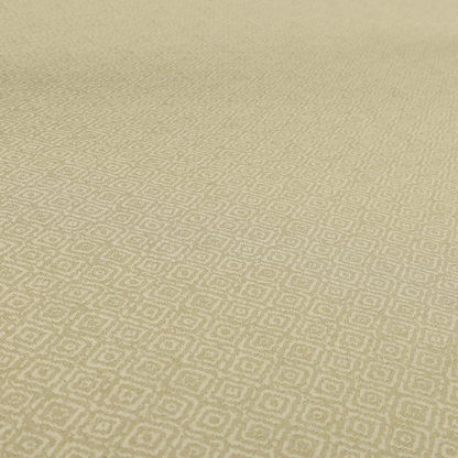 Sahara Geometric Pattern Chenille Material In Cream Beige Upholstery Fabric CTR-1214 - Roman Blinds