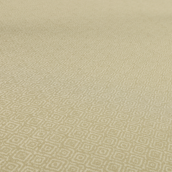 Sahara Geometric Pattern Chenille Material In Cream Beige Upholstery Fabric CTR-1214 - Made To Measure Curtains