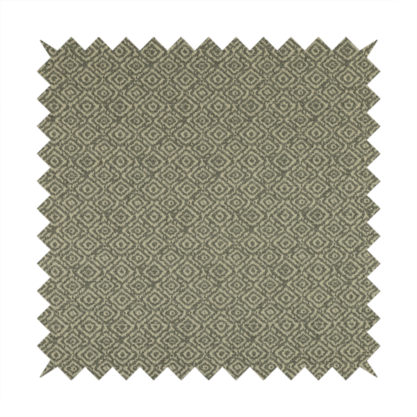 Sahara Geometric Pattern Chenille Material In Grey Upholstery Fabric CTR-1216 - Roman Blinds