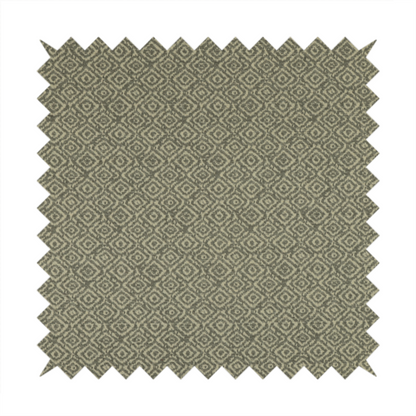 Sahara Geometric Pattern Chenille Material In Grey Upholstery Fabric CTR-1216 - Roman Blinds