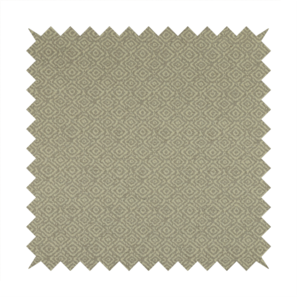 Sahara Geometric Pattern Chenille Material In Silver Upholstery Fabric CTR-1222 - Made To Measure Curtains