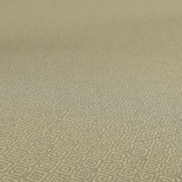 Sahara Geometric Pattern Chenille Material In Silver Upholstery Fabric CTR-1222 - Made To Measure Curtains