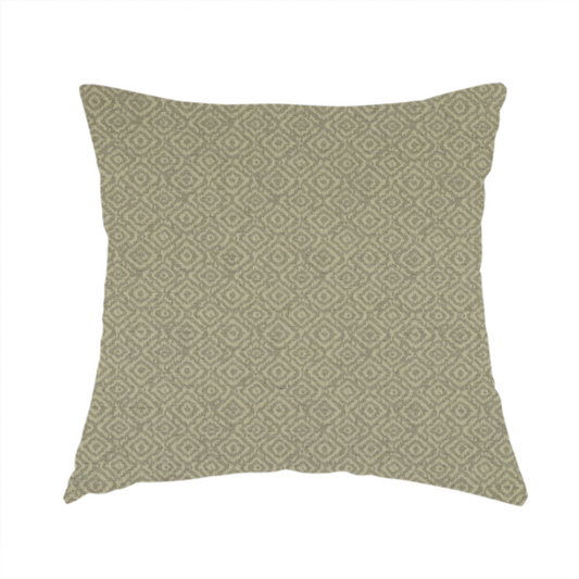 Sahara Geometric Pattern Chenille Material In Silver Upholstery Fabric CTR-1222 - Handmade Cushions