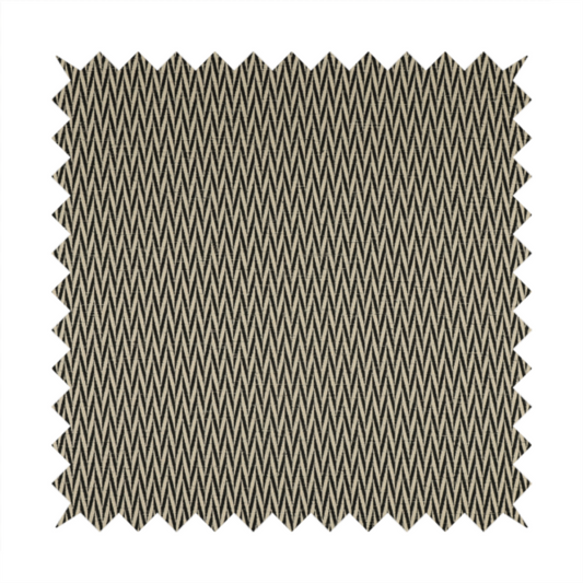 Otara Stripe Pattern Chenille Material In Black Upholstery Fabric CTR-1224