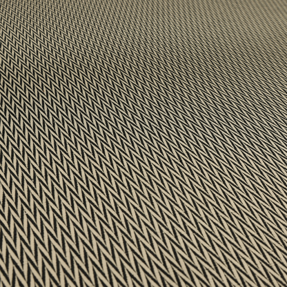 Otara Stripe Pattern Chenille Material In Black Upholstery Fabric CTR-1224 - Handmade Cushions
