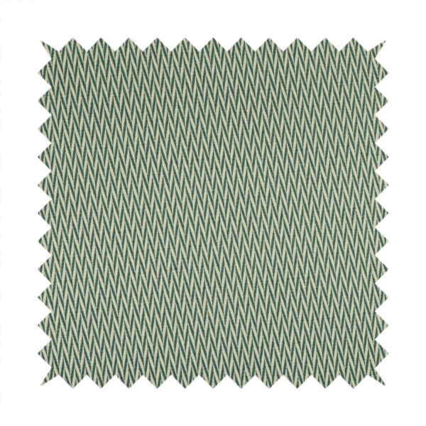 Otara Stripe Pattern Chenille Material In Teal Blue Upholstery Fabric CTR-1226 - Handmade Cushions
