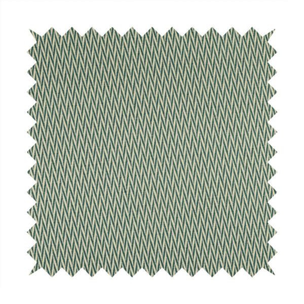 Otara Stripe Pattern Chenille Material In Teal Blue Upholstery Fabric CTR-1226 - Made To Measure Curtains