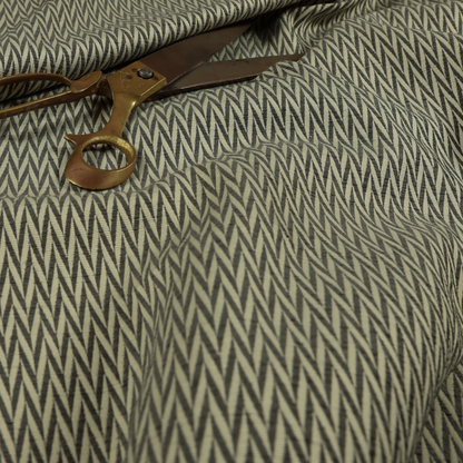 Otara Stripe Pattern Chenille Material In Grey Upholstery Fabric CTR-1227 - Handmade Cushions