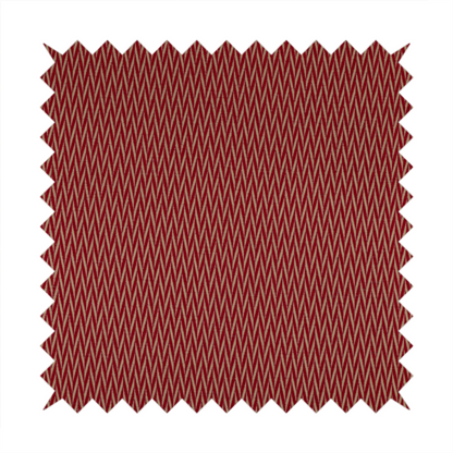 Otara Stripe Pattern Chenille Material In Red Upholstery Fabric CTR-1228 - Made To Measure Curtains