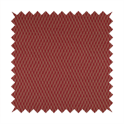 Otara Stripe Pattern Chenille Material In Red Upholstery Fabric CTR-1228 - Handmade Cushions