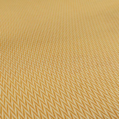 Otara Stripe Pattern Chenille Material In Yellow Upholstery Fabric CTR-1229 - Made To Measure Curtains