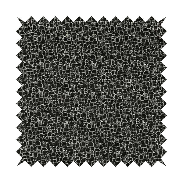 Ketu Collection Of Woven Chenille Pebble Stone Effect Black Grey Colour Furnishing Fabrics CTR-123 - Roman Blinds