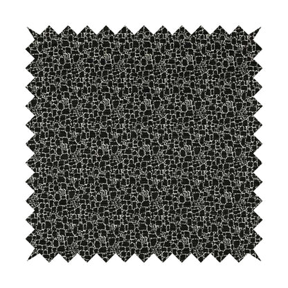 Ketu Collection Of Woven Chenille Pebble Stone Effect Black Grey Colour Furnishing Fabrics CTR-123 - Made To Measure Curtains