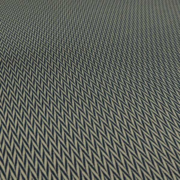 Otara Stripe Pattern Chenille Material In Navy Blue Upholstery Fabric CTR-1230 - Handmade Cushions