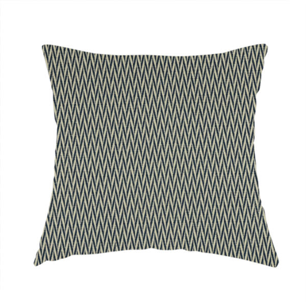 Otara Stripe Pattern Chenille Material In Navy Blue Upholstery Fabric CTR-1230 - Handmade Cushions