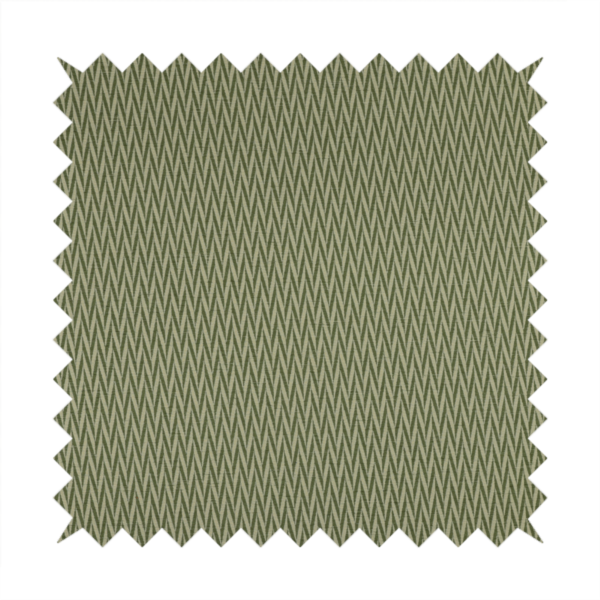 Otara Stripe Pattern Chenille Material In Green Upholstery Fabric CTR-1231 - Made To Measure Curtains