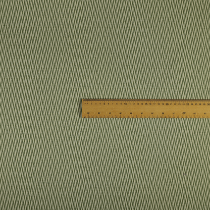 Otara Stripe Pattern Chenille Material In Green Upholstery Fabric CTR-1231 - Made To Measure Curtains