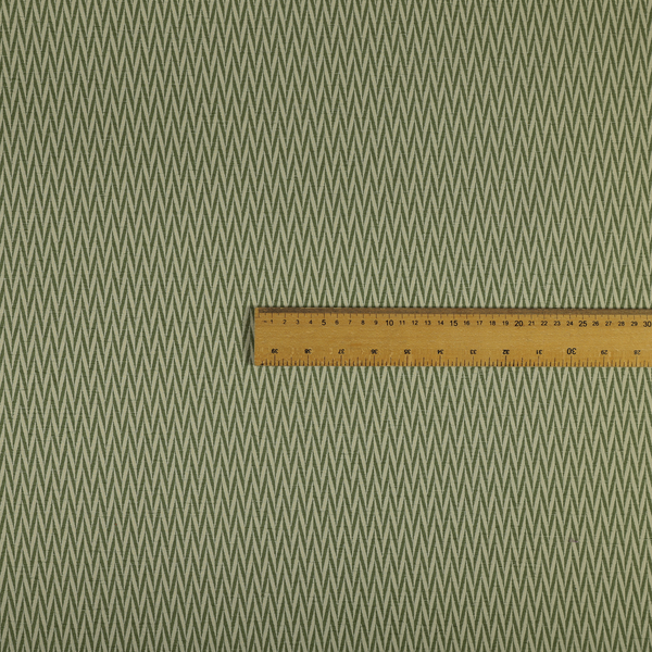 Otara Stripe Pattern Chenille Material In Green Upholstery Fabric CTR-1231