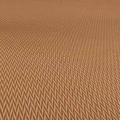 Otara Stripe Pattern Chenille Material In Orange Upholstery Fabric CTR-1232 - Made To Measure Curtains