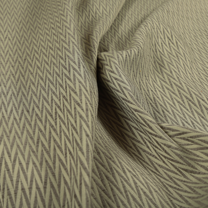 Otara Stripe Pattern Chenille Material In Silver Upholstery Fabric CTR-1233 - Made To Measure Curtains