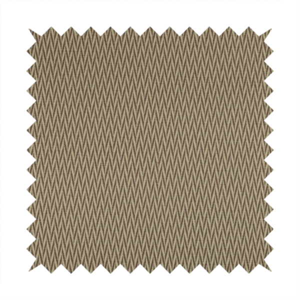 Otara Stripe Pattern Chenille Material In Brown Upholstery Fabric CTR-1234 - Made To Measure Curtains