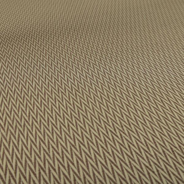 Otara Stripe Pattern Chenille Material In Brown Upholstery Fabric CTR-1234 - Made To Measure Curtains