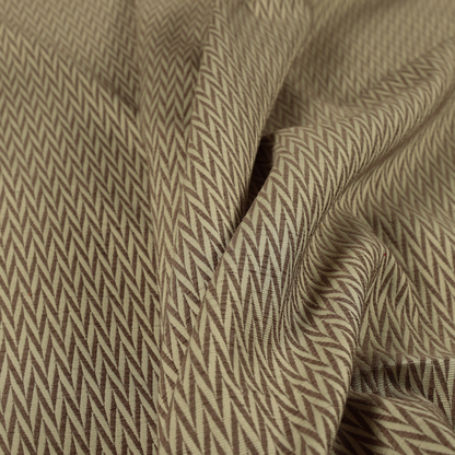 Otara Stripe Pattern Chenille Material In Brown Upholstery Fabric CTR-1234 - Made To Measure Curtains