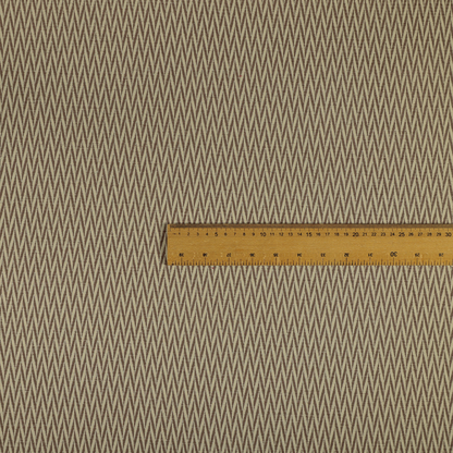 Otara Stripe Pattern Chenille Material In Brown Upholstery Fabric CTR-1234 - Made To Measure Curtains