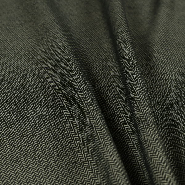 California Chevron Pattern Chenille Material In Black Upholstery Fabric CTR-1235 - Handmade Cushions