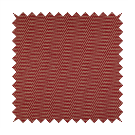 California Chevron Pattern Chenille Material In Red Upholstery Fabric CTR-1239