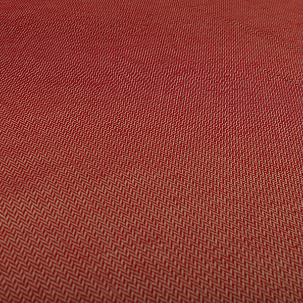 California Chevron Pattern Chenille Material In Red Upholstery Fabric CTR-1239 - Made To Measure Curtains