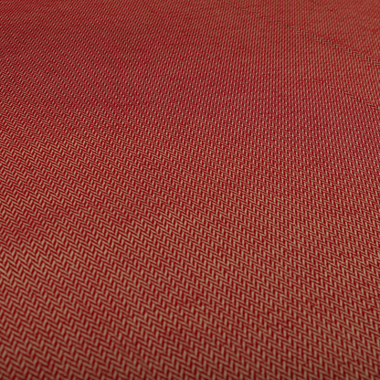 California Chevron Pattern Chenille Material In Red Upholstery Fabric CTR-1239 - Made To Measure Curtains