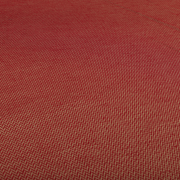 California Chevron Pattern Chenille Material In Red Upholstery Fabric CTR-1239 - Handmade Cushions