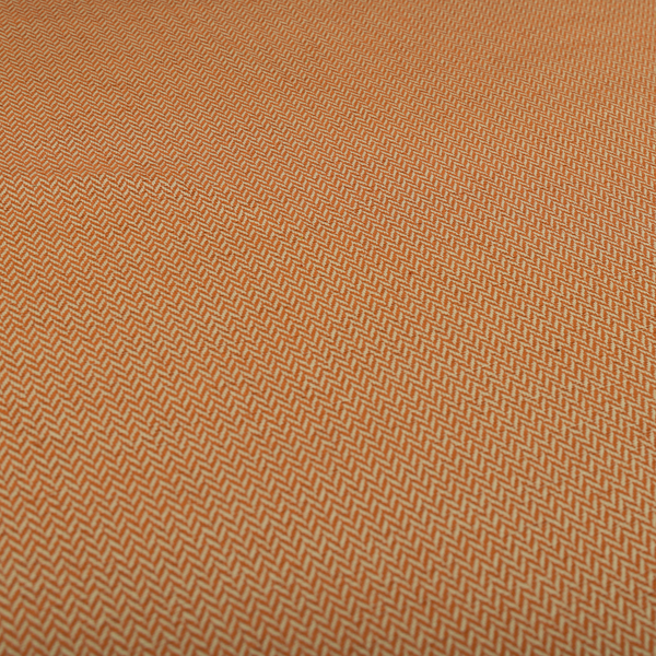 California Chevron Pattern Chenille Material In Orange Upholstery Fabric CTR-1243 - Made To Measure Curtains