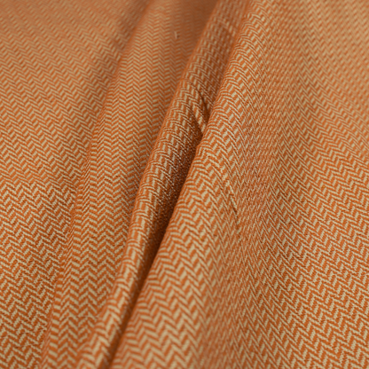 California Chevron Pattern Chenille Material In Orange Upholstery Fabric CTR-1243 - Made To Measure Curtains