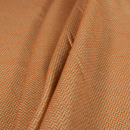 California Chevron Pattern Chenille Material In Orange Upholstery Fabric CTR-1243 - Handmade Cushions