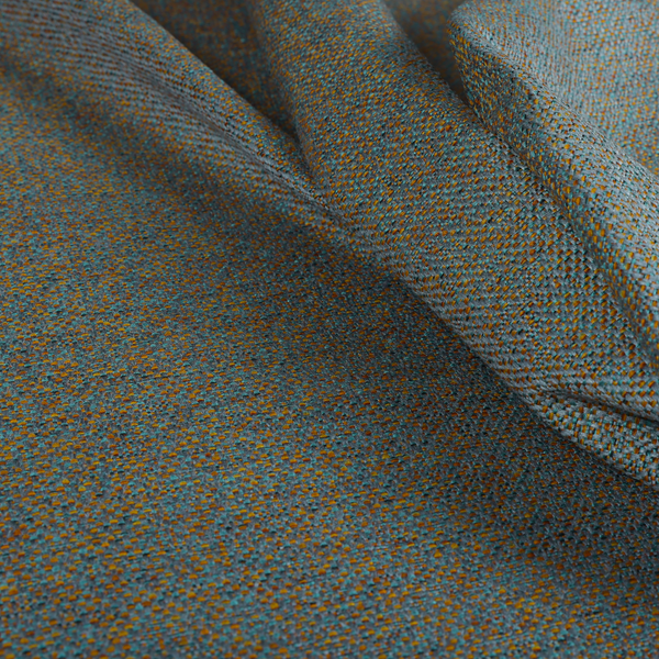 Pacific Unique Textured Basket Weave Heavyweight Upholstery Fabric In Silver Orange Colour CTR-1246 - Made To Measure Curtains