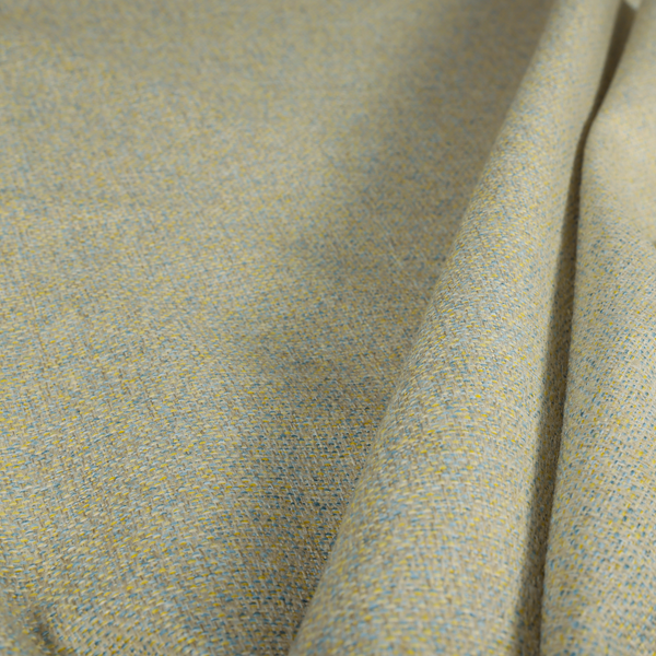 Pacific Unique Textured Basket Weave Heavyweight Upholstery Fabric In Natural Blue Colour CTR-1247 - Roman Blinds