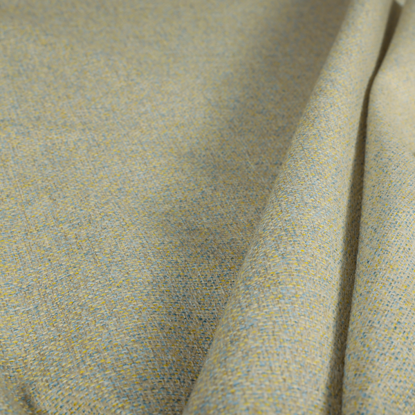 Pacific Unique Textured Basket Weave Heavyweight Upholstery Fabric In Natural Blue Colour CTR-1247