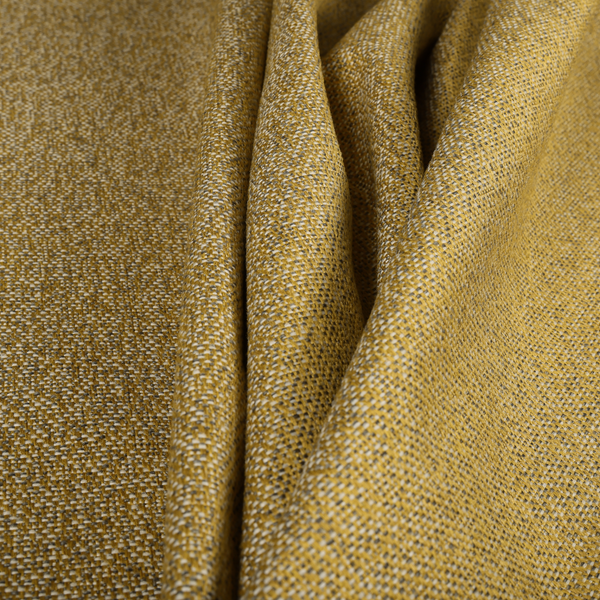 Pacific Unique Textured Basket Weave Heavyweight Upholstery Fabric In Yellow Colour CTR-1248 - Made To Measure Curtains