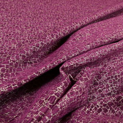 Ketu Collection Of Woven Chenille Pebble Stone Effect Pink Colour Furnishing Fabrics CTR-126 - Made To Measure Curtains