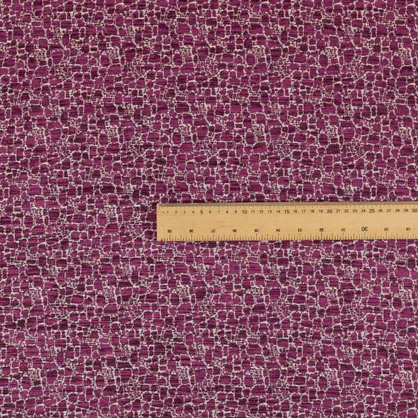 Ketu Collection Of Woven Chenille Pebble Stone Effect Pink Colour Furnishing Fabrics CTR-126 - Made To Measure Curtains