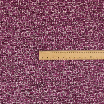 Ketu Collection Of Woven Chenille Pebble Stone Effect Pink Colour Furnishing Fabrics CTR-126 - Made To Measure Curtains