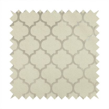 Ayon Damask Pattern Mono Beige Coloured With Shine Furnishing Fabric CTR-1269