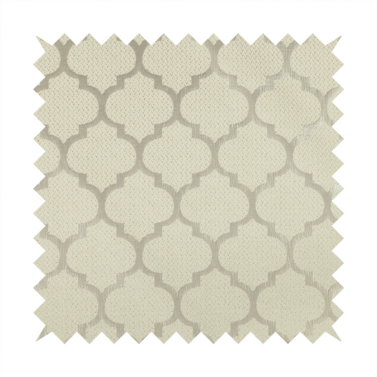 Ayon Damask Pattern Mono Beige Coloured With Shine Furnishing Fabric CTR-1269