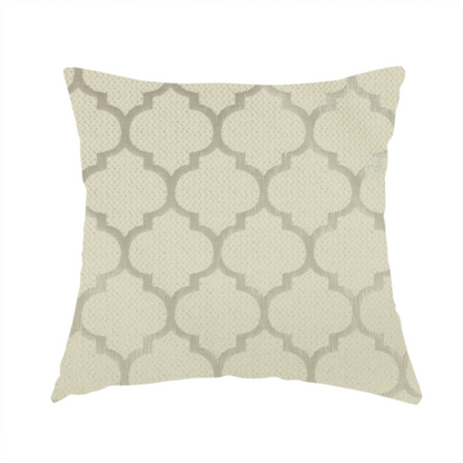 Ayon Damask Pattern Mono Beige Coloured With Shine Furnishing Fabric CTR-1269 - Handmade Cushions