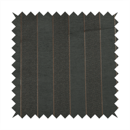 Ayon Striped Pattern Grey Gold Coloured With Shine Furnishing Fabric CTR-1274 - Roman Blinds