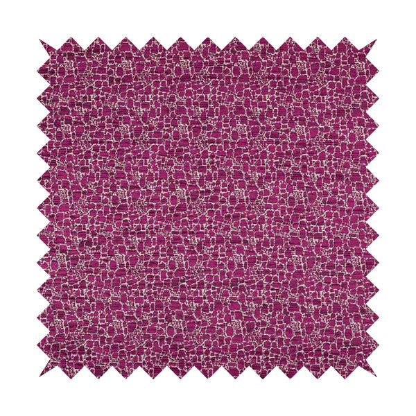 Ketu Collection Of Woven Chenille Pebble Stone Effect Fuchsia Pink Colour Furnishing Fabrics CTR-129 - Roman Blinds