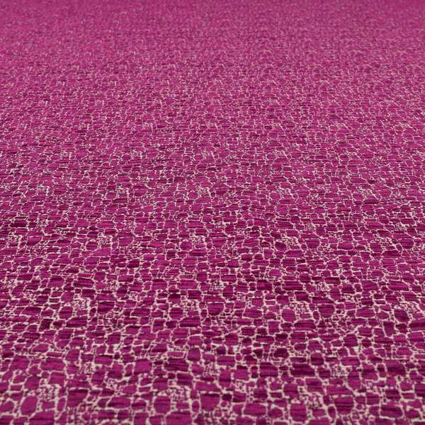 Ketu Collection Of Woven Chenille Pebble Stone Effect Fuchsia Pink Colour Furnishing Fabrics CTR-129 - Roman Blinds