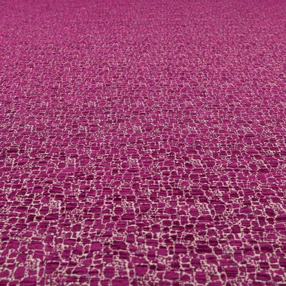 Ketu Collection Of Woven Chenille Pebble Stone Effect Fuchsia Pink Colour Furnishing Fabrics CTR-129 - Made To Measure Curtains